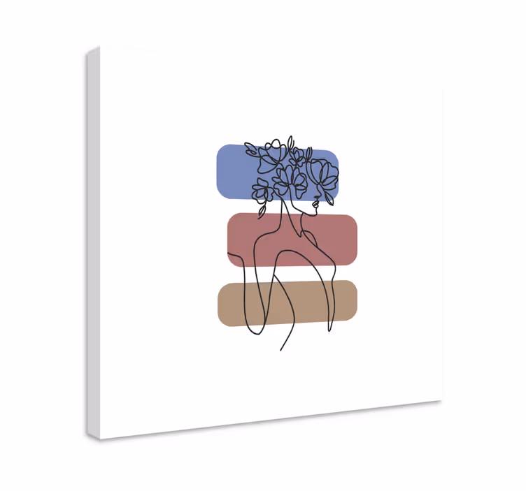 Minimalista virágos Ábra vászon virágok és növények - TenStickers