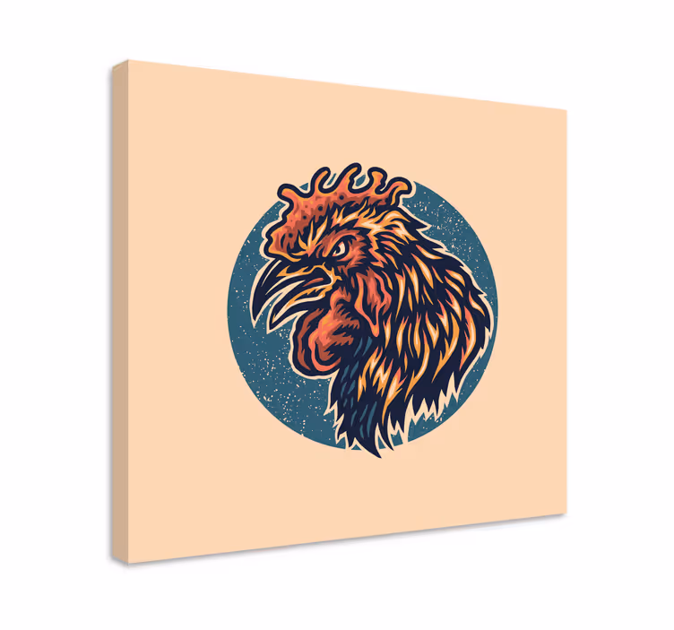 Kakasfej portré vászon állatok - TenStickers