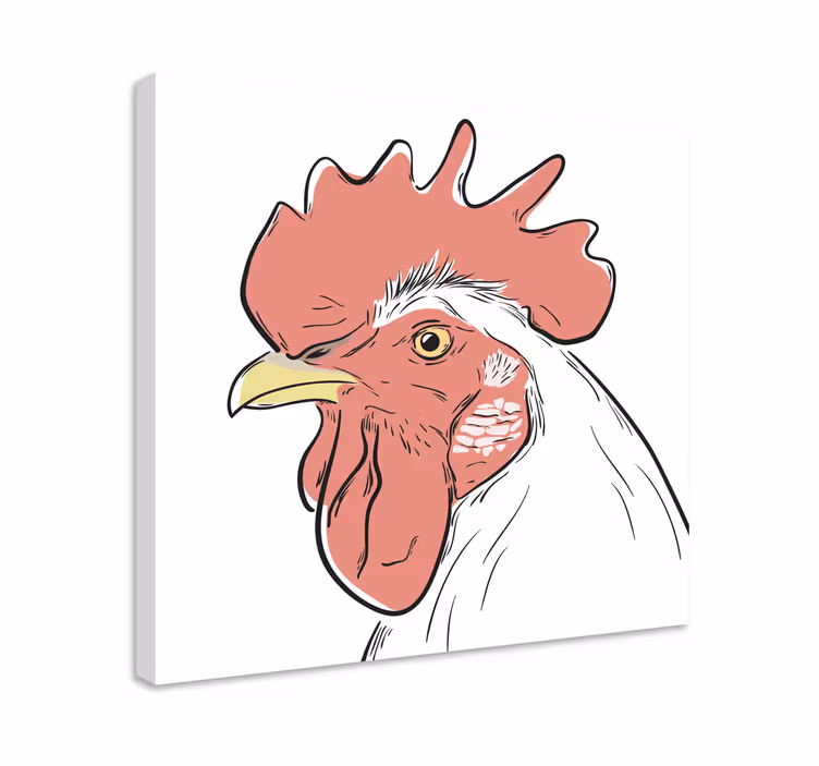 Részletes kakas portré táblázatok madár - TenStickers