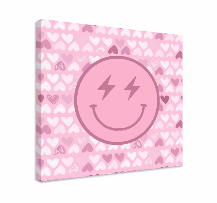 Boldog arc ikon vászon motivációs - TenStickers