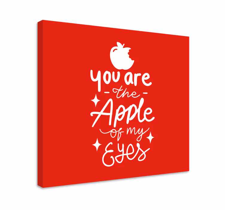 Alma idézet illusztráció gyümölcs vászon - TenStickers