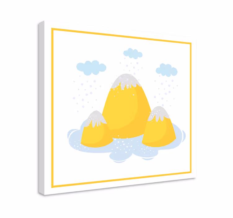 Sárga hegyi csúcsok táblázatok tájak - TenStickers