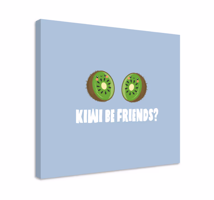 Kiwi szelet barátság vászon gyümölcsök - TenStickers