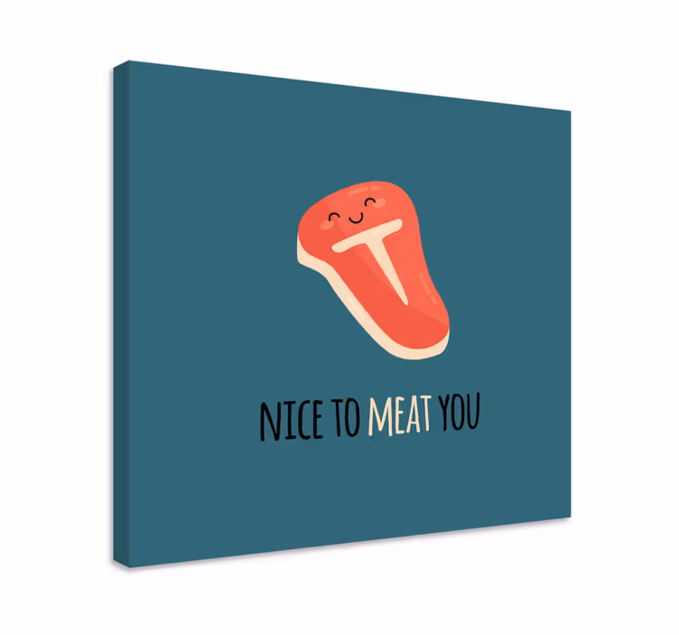 Boldog steak mosoly vászon gyümölcsök - TenStickers