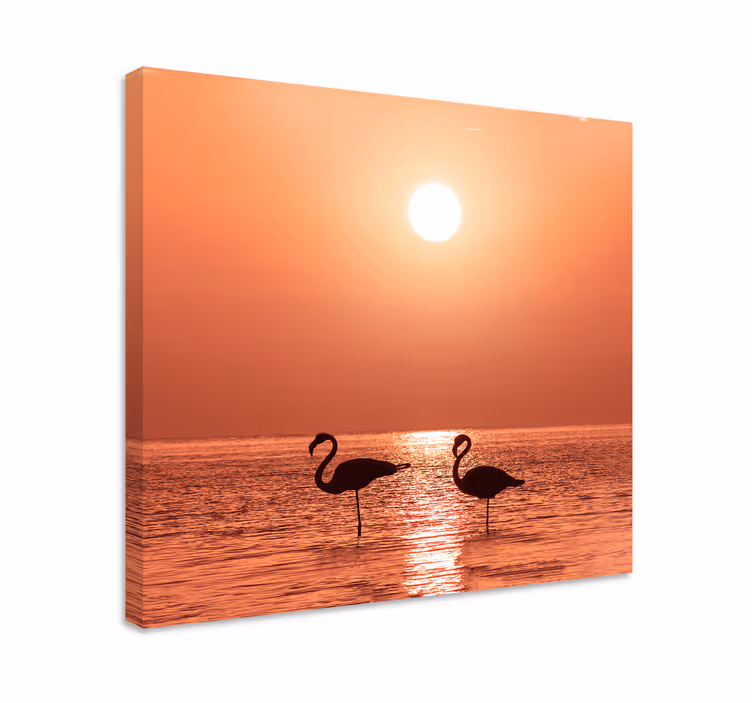 Naplementi flamingók - táblázatok madár - TenStickers