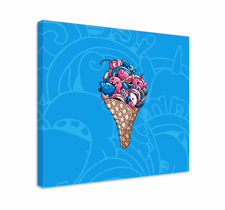 Aranyos fagyi vászon zene - TenStickers