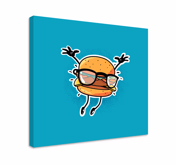 Boldog burger karakter - táblázatok egyéb szöveg - TenStickers