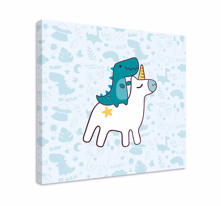 Dinoszauruszlovagló egyszarvú táblázatok - TenStickers