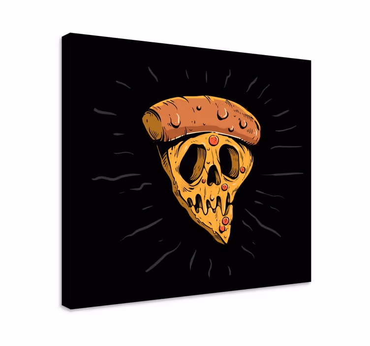Pizza koponya graffiti stílusú modern vászon - TenStickers