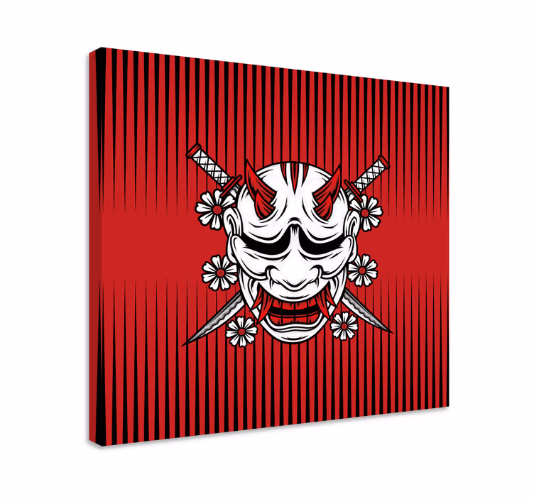 Vászon mandala démon maszk művészet - TenStickers