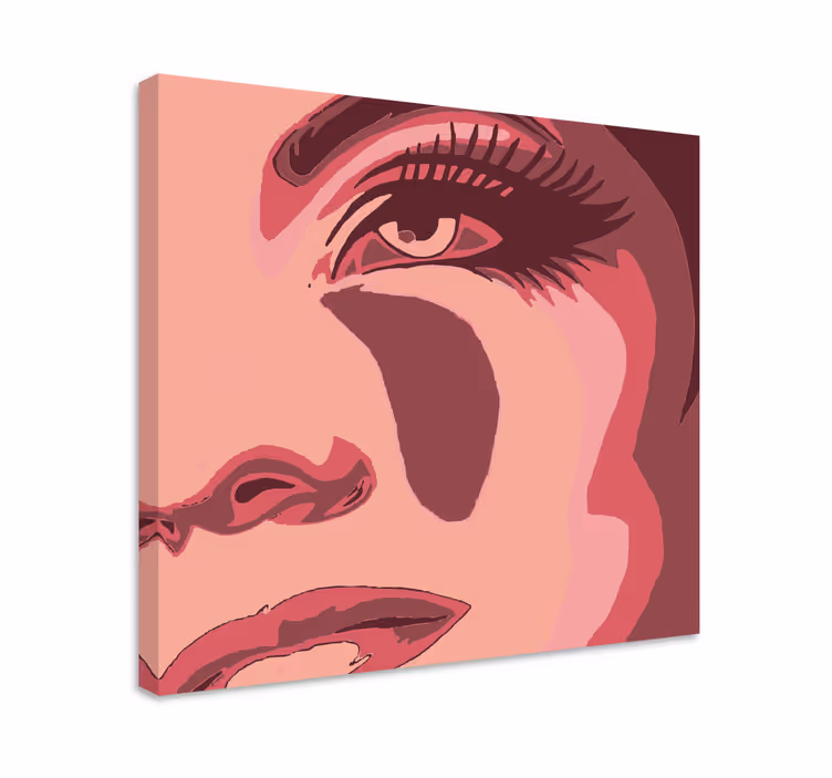 Lány arc pop art modern vászon - TenStickers
