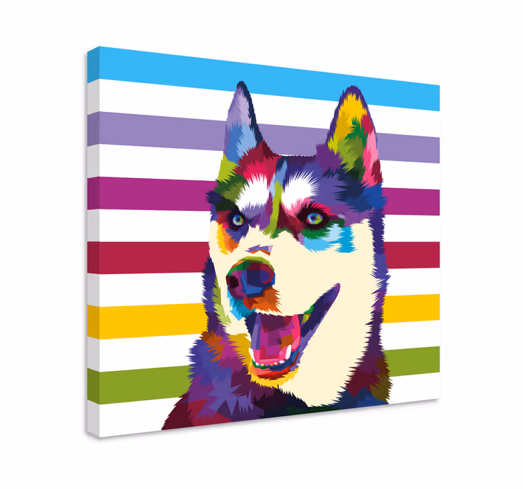 Színes husky portré táblázatok kutyák - TenStickers