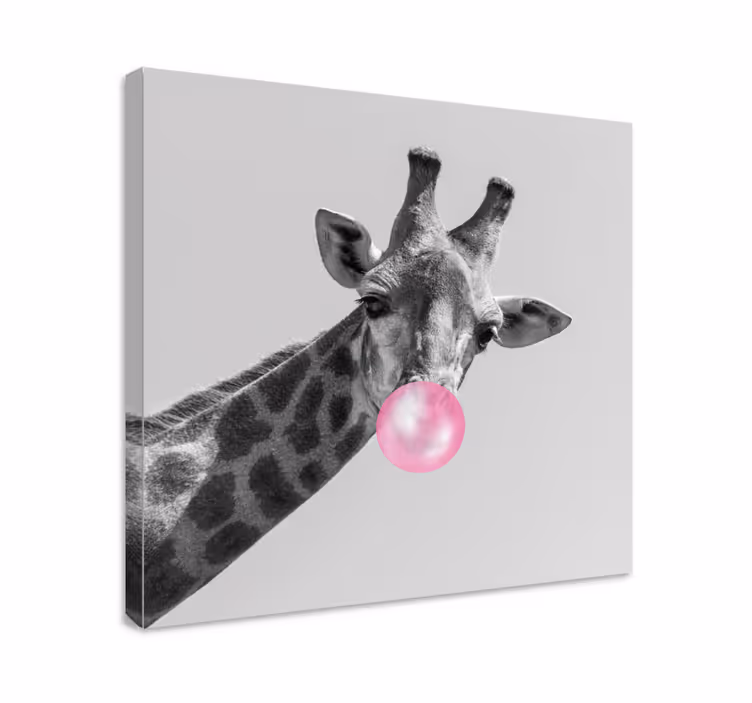 Mosoly art design aranyos zsiráf modern vászon - TenStickers