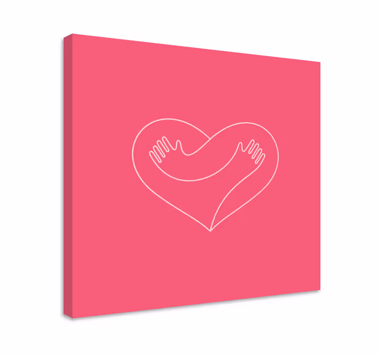 Szív átölelve 3d vászonnyomatok - TenStickers