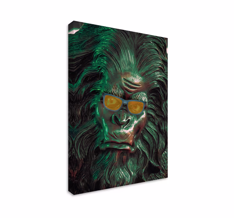 Stílusos gorilla arc táblázatok madártoll - TenStickers