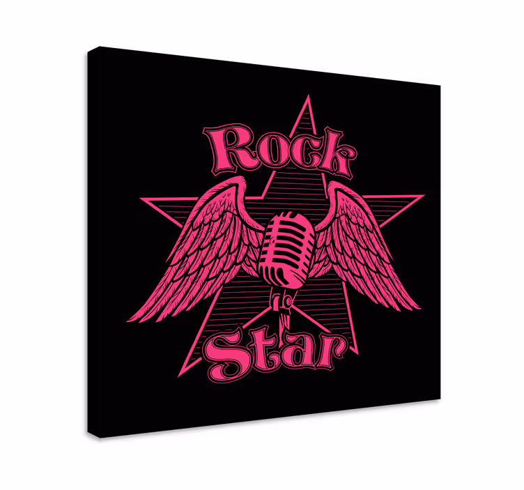 Rock csillag szárnyak vászon zene - TenStickers