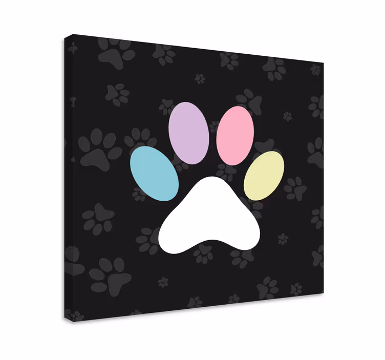 Színes mancsnyomok táblázatok kutyák - TenStickers