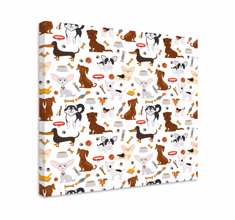 Játékos kiskutyák párosítása - táblázatok kutyák - TenStickers