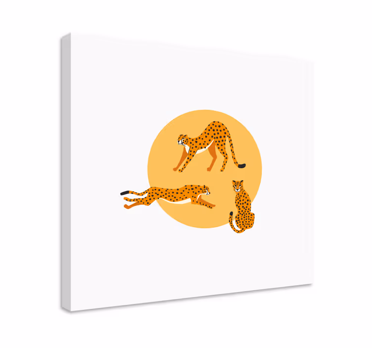 Gepárd trió táblázatok  más állatok - TenStickers