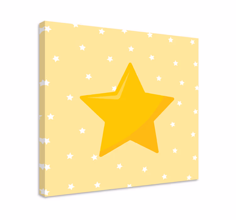 Sárga klasszikus csillag óvodai vászon - TenStickers