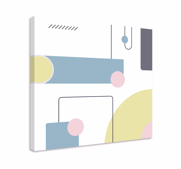 Absztrakt geometrikus kompozíció vászon modern - TenStickers