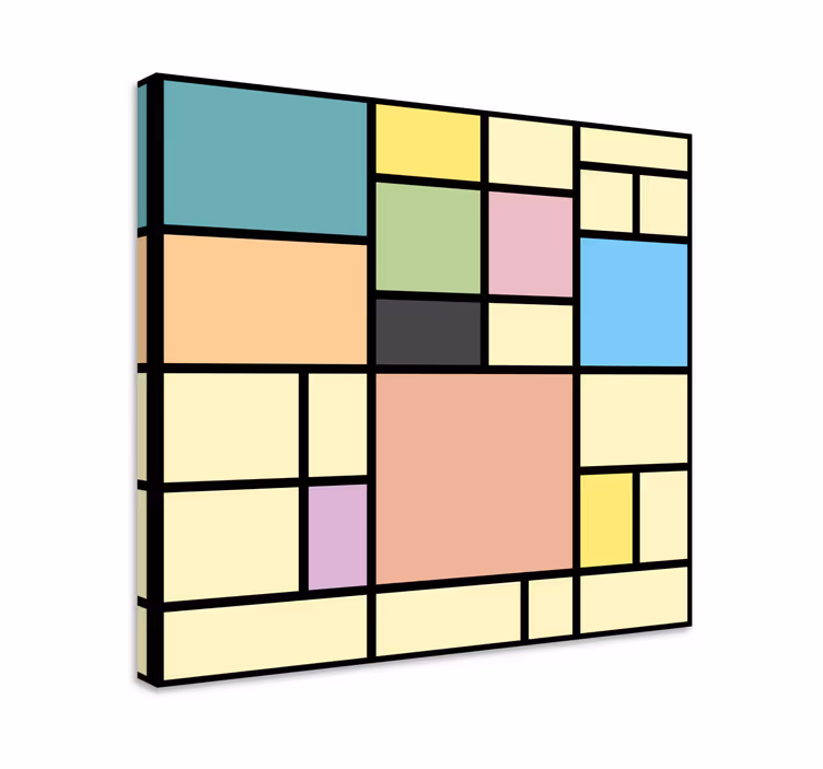 Élénk geometriai formák vászon geometriai - TenStickers