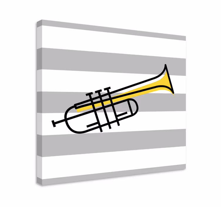 Trombita csíkokkal vászon zene - TenStickers