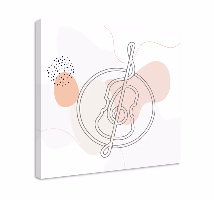 Vonalbeli cselló design zenei vászon - TenStickers