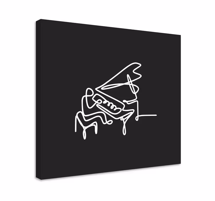 Absztrakt zongora melódia vászon zene - TenStickers