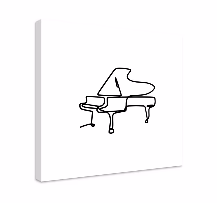Zongora körvonal vászon zene - TenStickers
