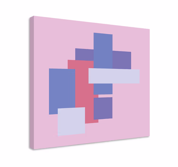 Absztrakt blokk kompozíció vászon geometriai - TenStickers