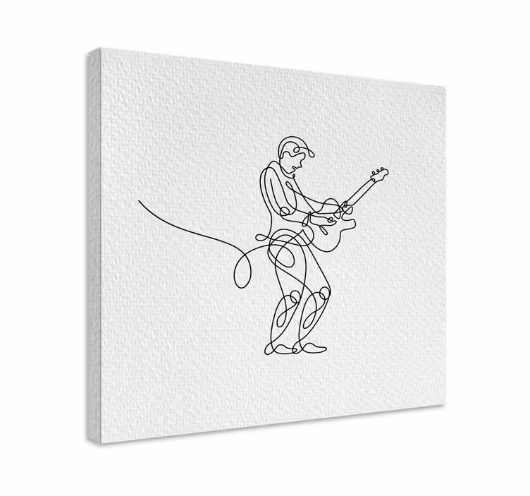 Zenei vászon - gitározó zenész - TenStickers