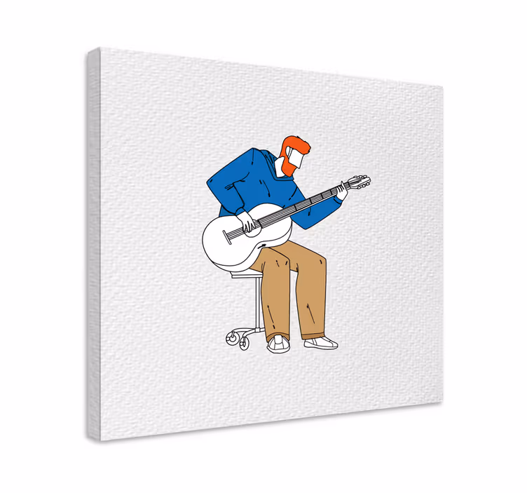 Vászon zene - gitáros zeneelőadás - TenStickers