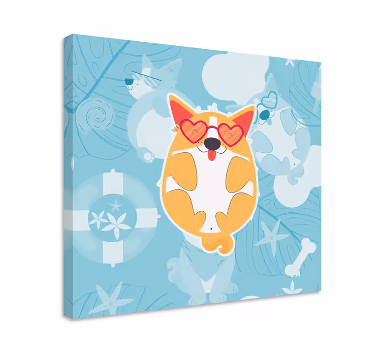 Bájos corgi pihenő táblázatok kutyák - TenStickers
