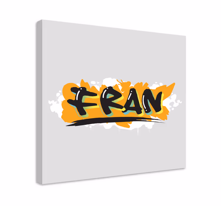 Egyedi név fekete graffiti személyre szabott vászon - TenStickers