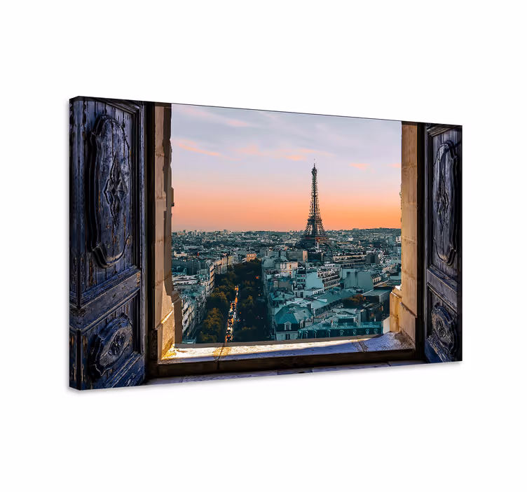 Eiffel-torony kilátó vászon városok és országok - TenStickers