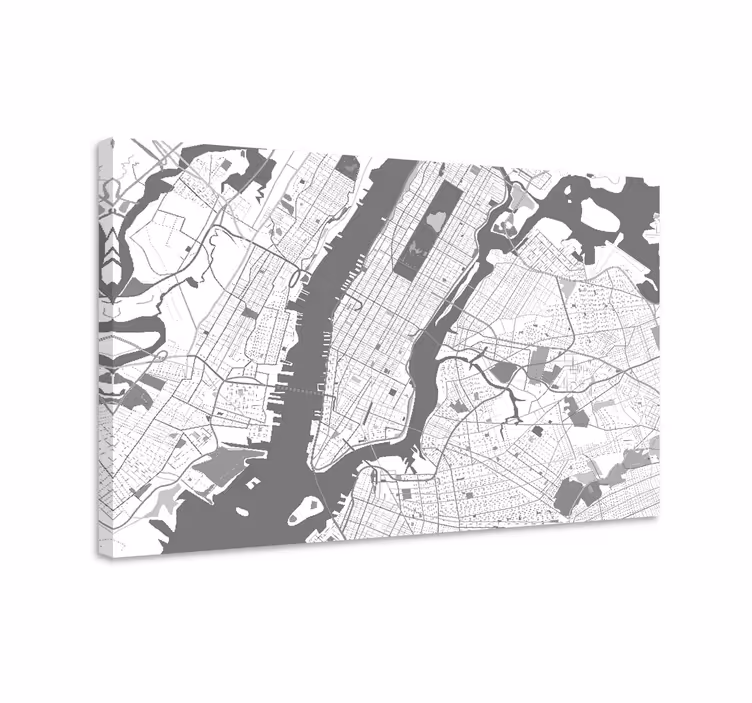New york -i vászonképek térképe - TenStickers