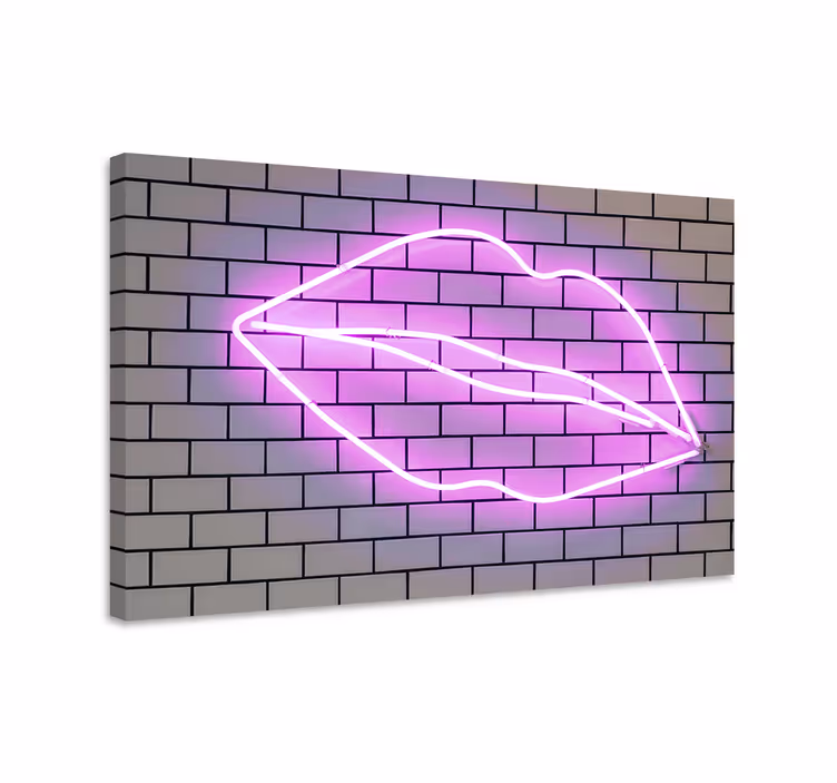 Kiss neon sign vászon motivációs - TenStickers