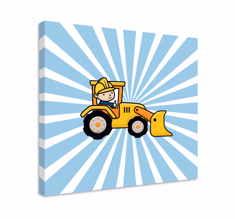 építő traktor vászon geometriai gyermekek - TenStickers