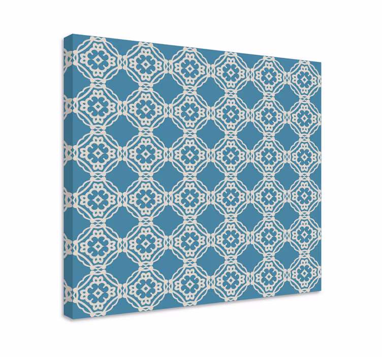 Antik vintage kék mintás retro vászon - TenStickers