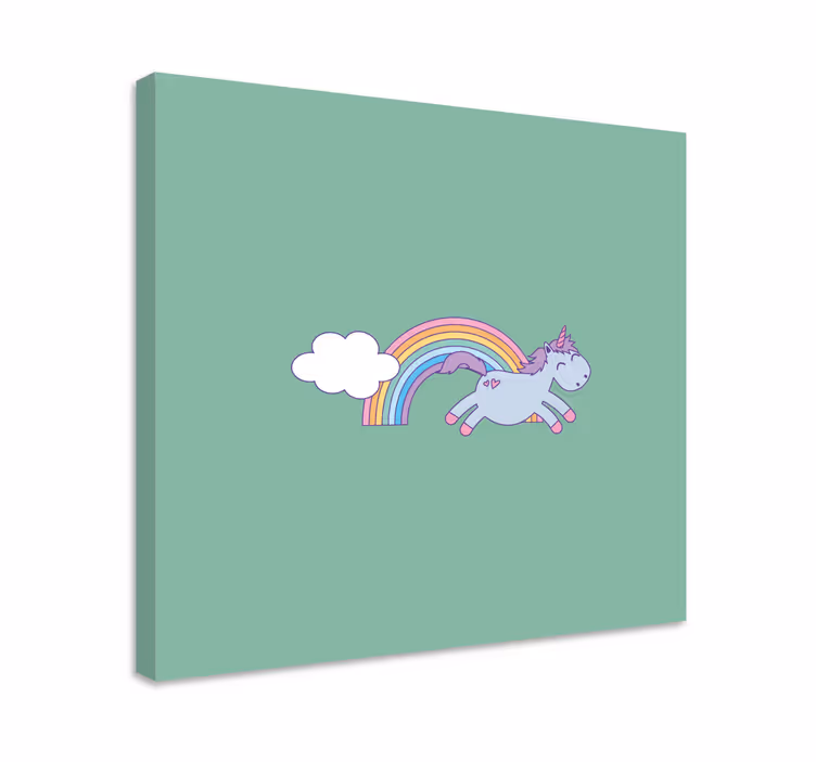 Boldog egyszarvú ugrás - táblázatok egyszarvú - TenStickers