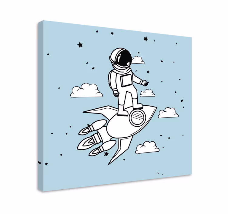 Űrhajós rakéta kaland vászon gyümölcsök - TenStickers
