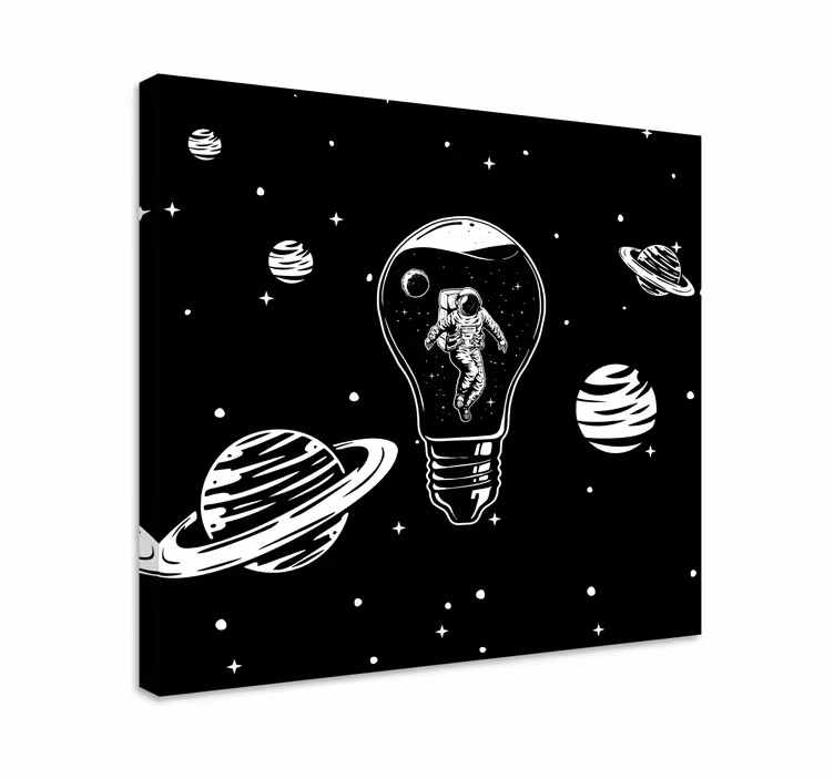 Illusztráció az űrhajós hálószoba falnyomatairól - TenStickers