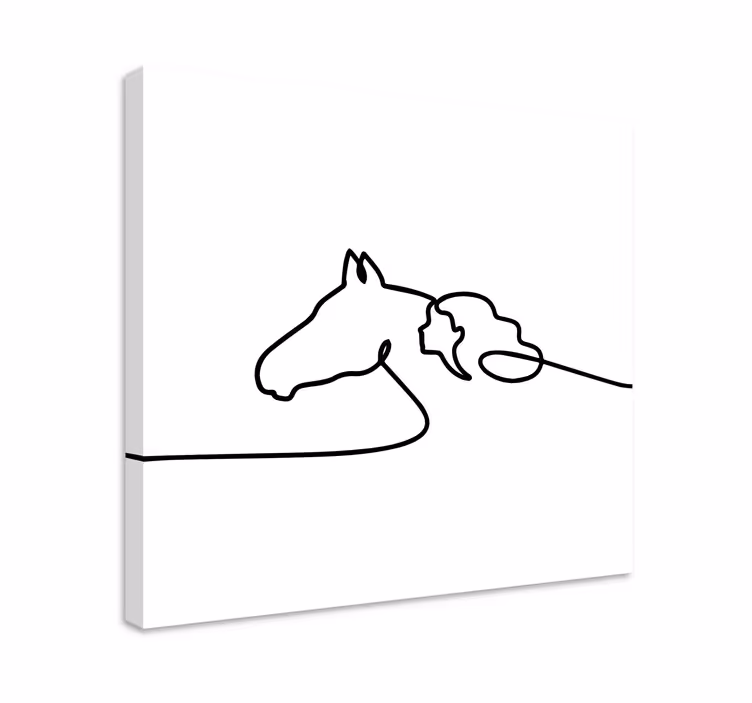 Elegáns ló körvonal vászon - TenStickers