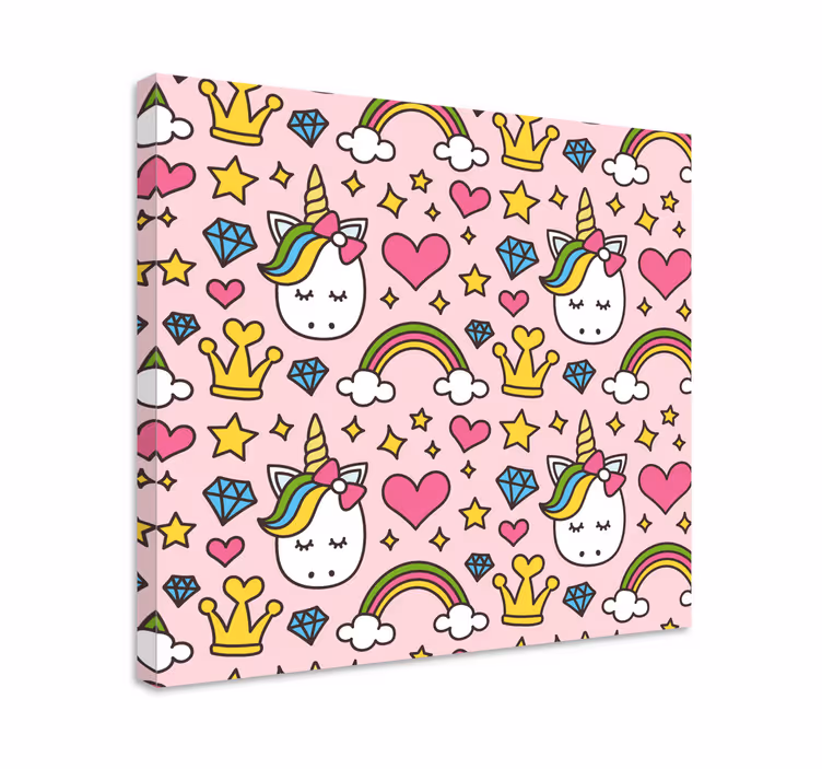 Cuki egyszarvú minta táblázatokhoz - TenStickers