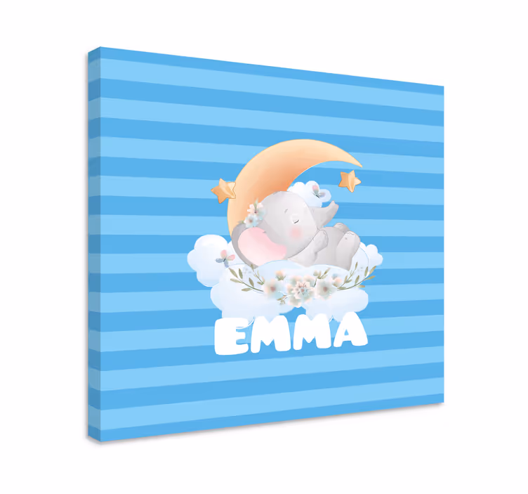 Alvó elefánt Álmok vászon óvoda - TenStickers