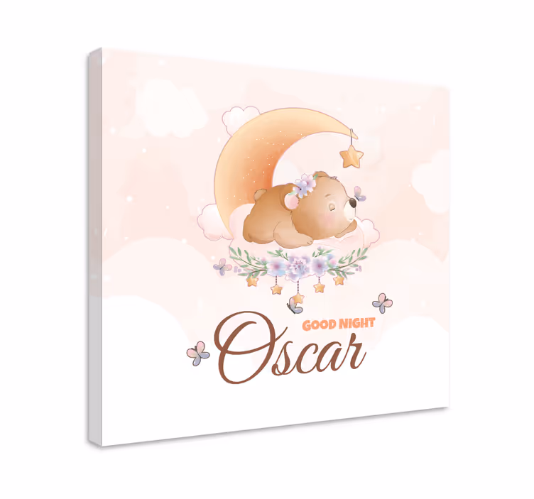Jó Éjt medve vászon Óvoda - TenStickers