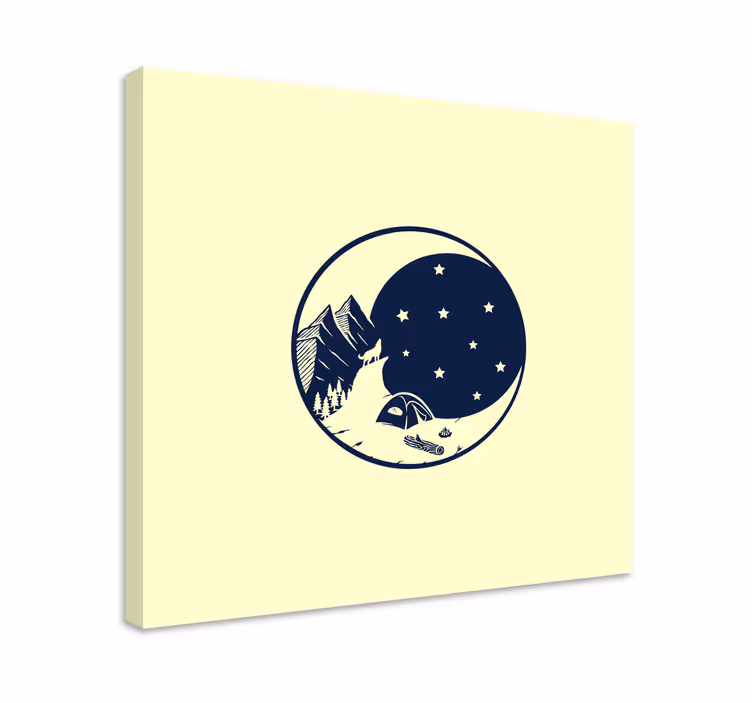 Csillagok alatt táborozás táblázatok tájak - TenStickers