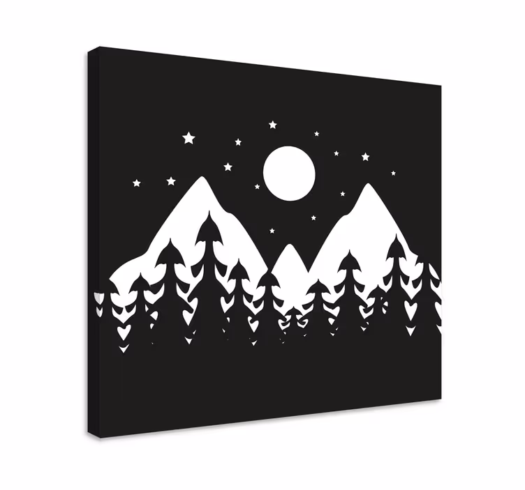 Hegyi erdő táj táblázatok - TenStickers