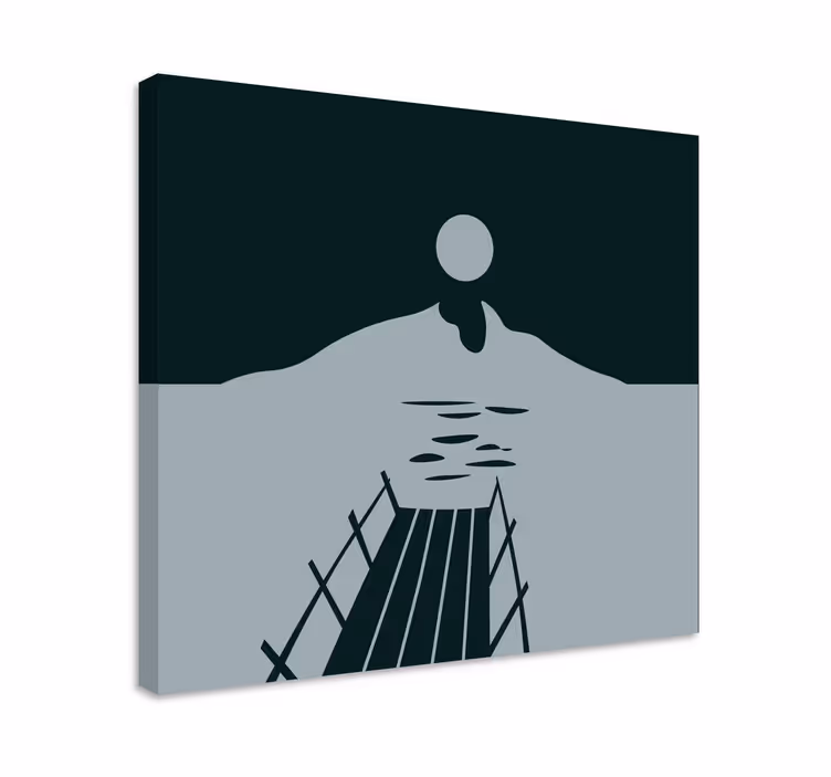 Móló a vízen - táblázatok tájak - TenStickers